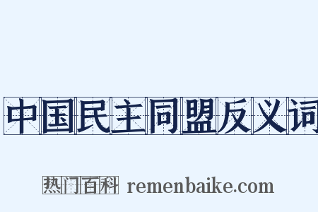 中国民主同盟反义词是什么意思的图片